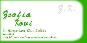 zsofia kovi business card