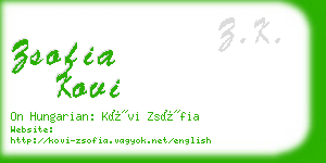 zsofia kovi business card